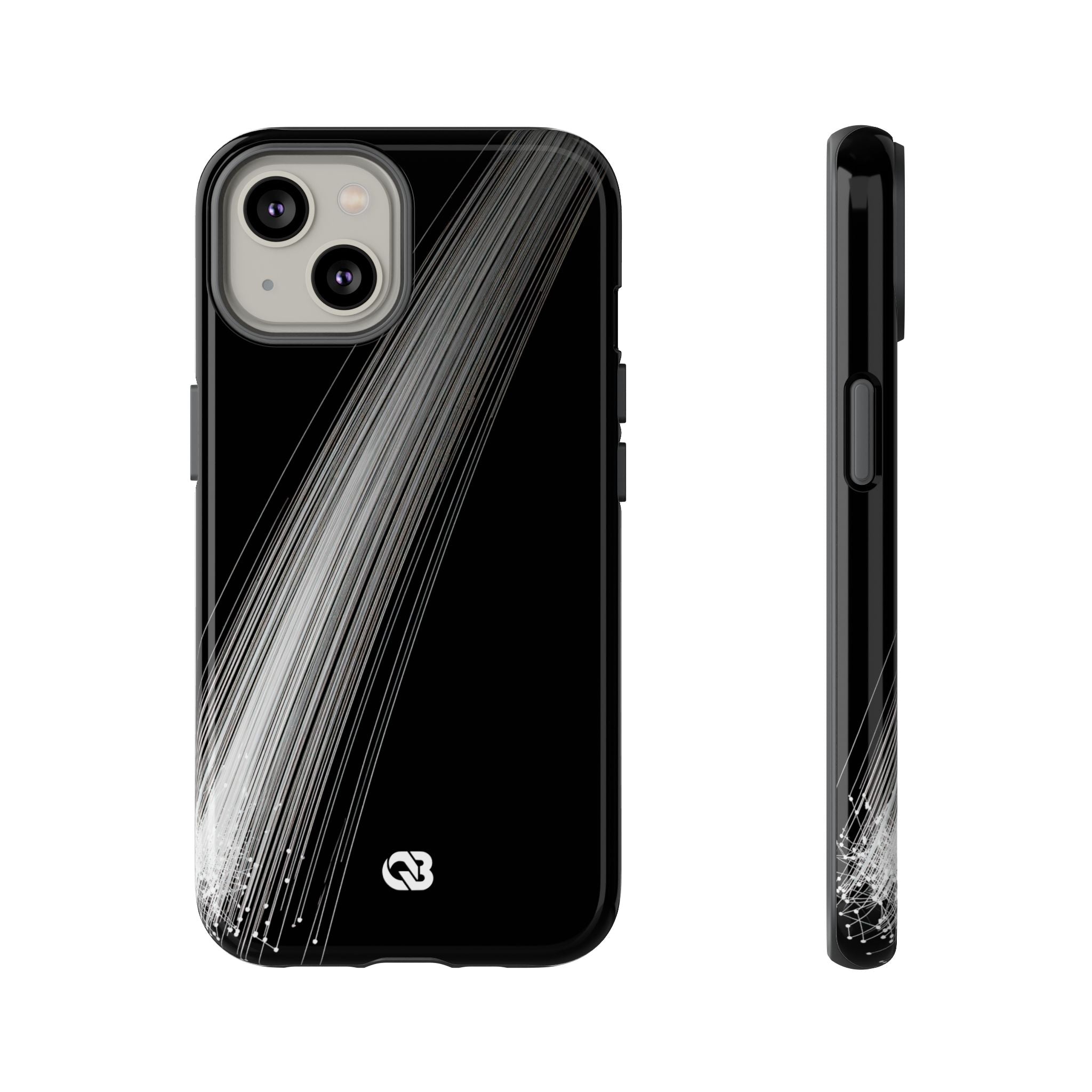 Black Tough Phone Case for iPhone - Linear Velocity Beam