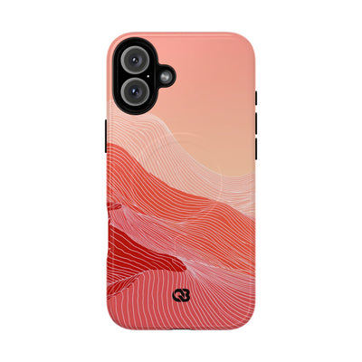 Red Tough 2.0 Magsafe Phone Case for iPhone - Crimson Ridge Contour