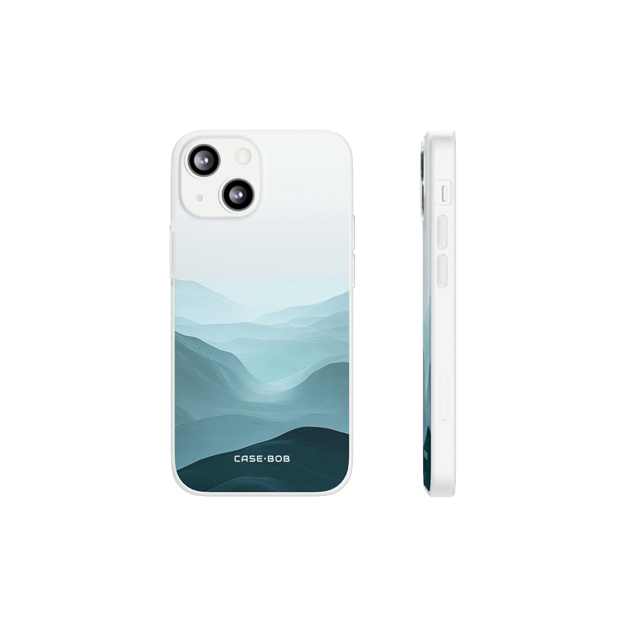 Teal Mist Mountains iPhone 13 mini Case - Soft