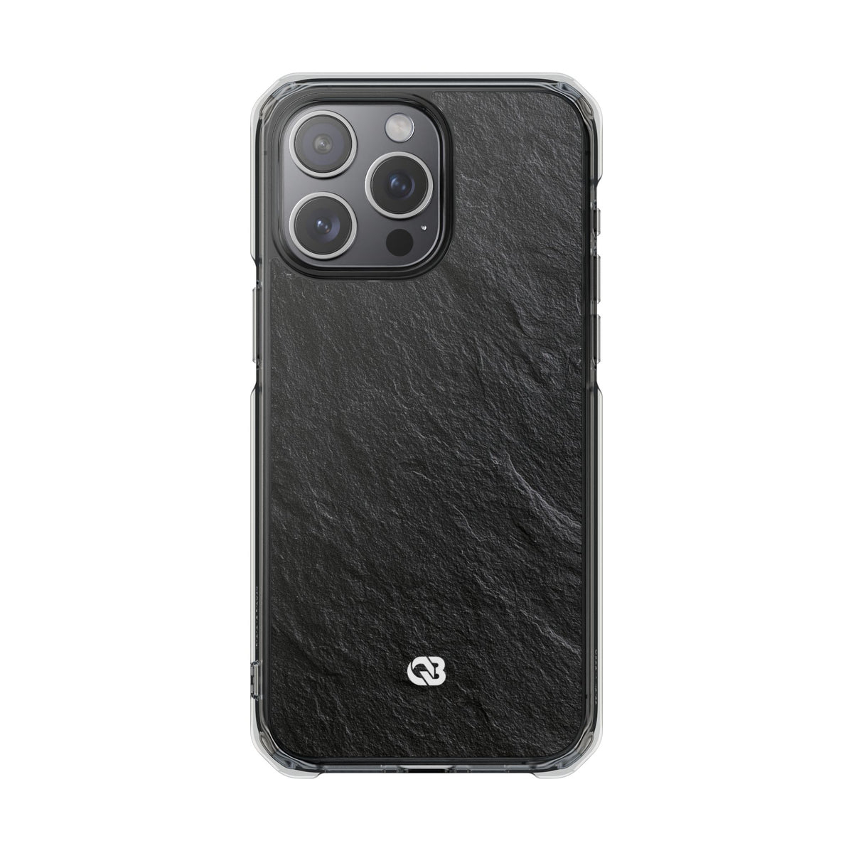 Obsidian Slate · Clear Impact Magnetic Phone Case for iPhone ·  Black