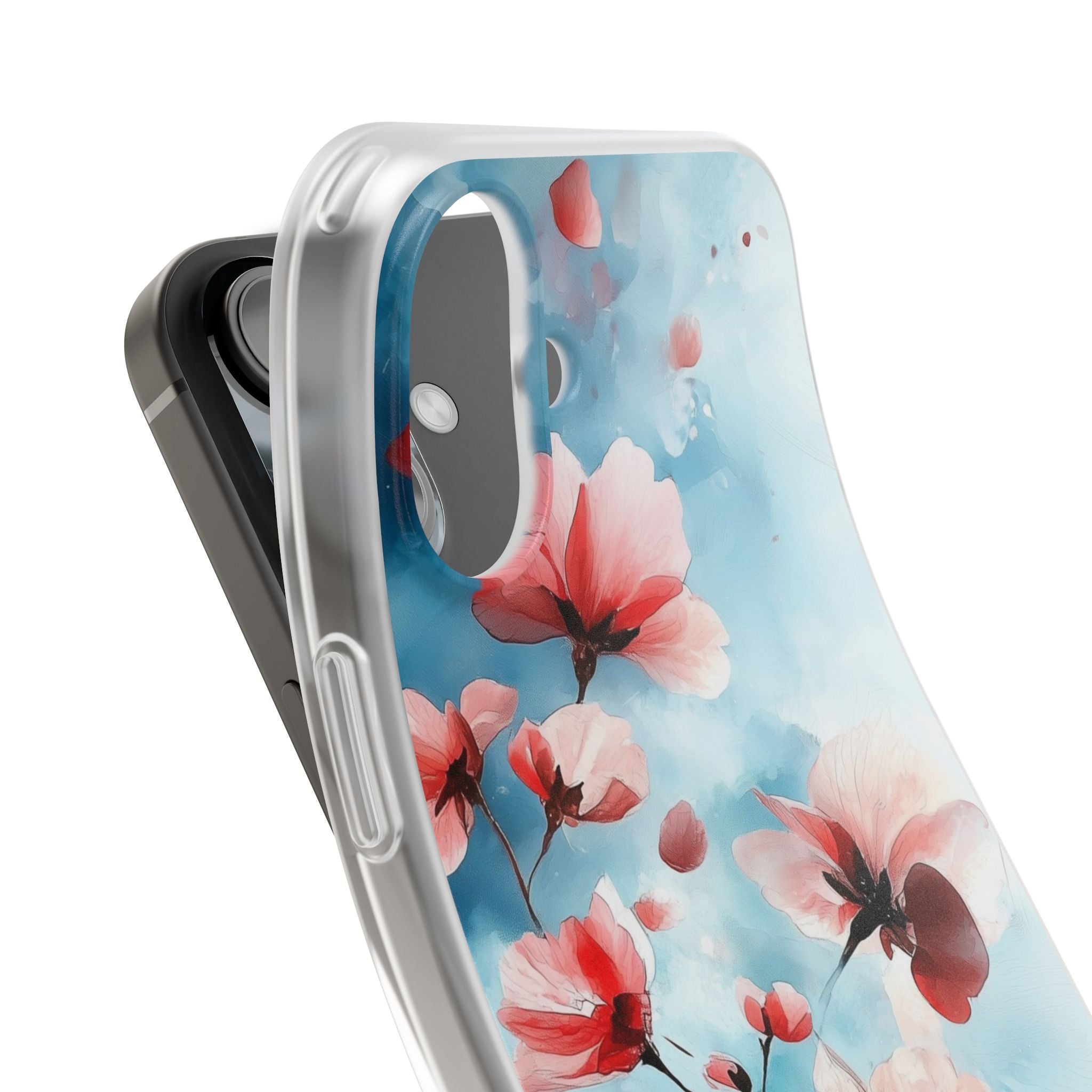 Pink Blossom Drift iPhone 16 Plus Case - Soft