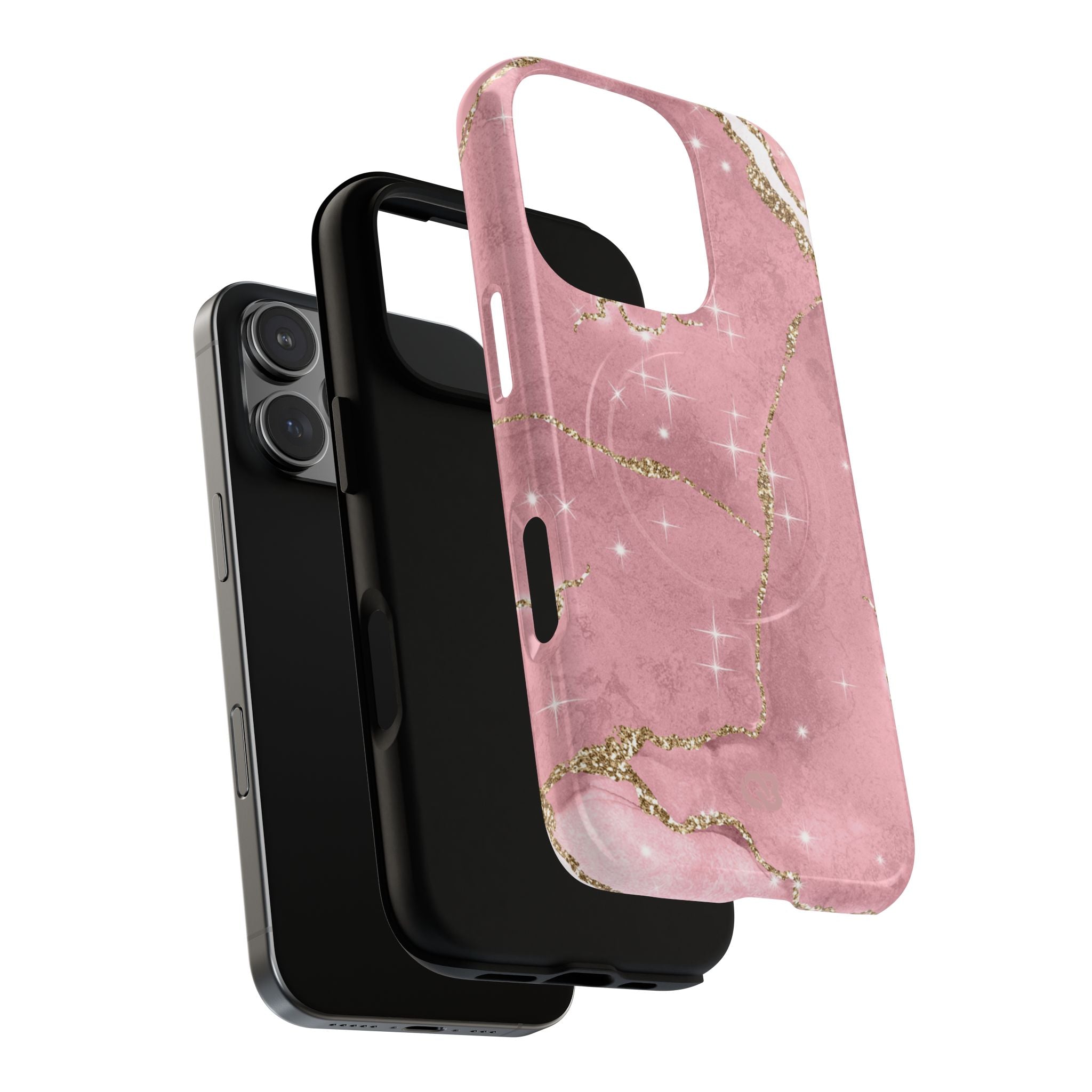 Rose Sparkle Marble · Tough+ Coque de téléphone pour iPhone · Magsafe