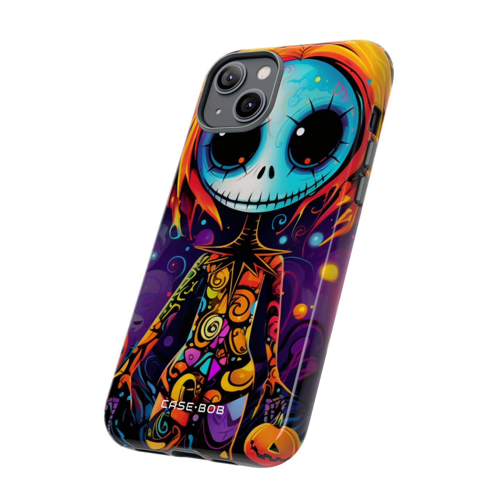Blue Skull Swirl iPhone 14 Plus Case - Tough - CASE•BOB