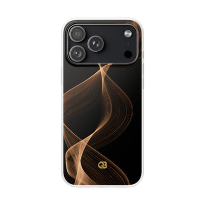 Brown Lite Phone Case for iPhone - Copper Silk Wave