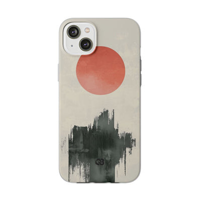 Crimson Sun Strokes · Soft Phone Case for iPhone