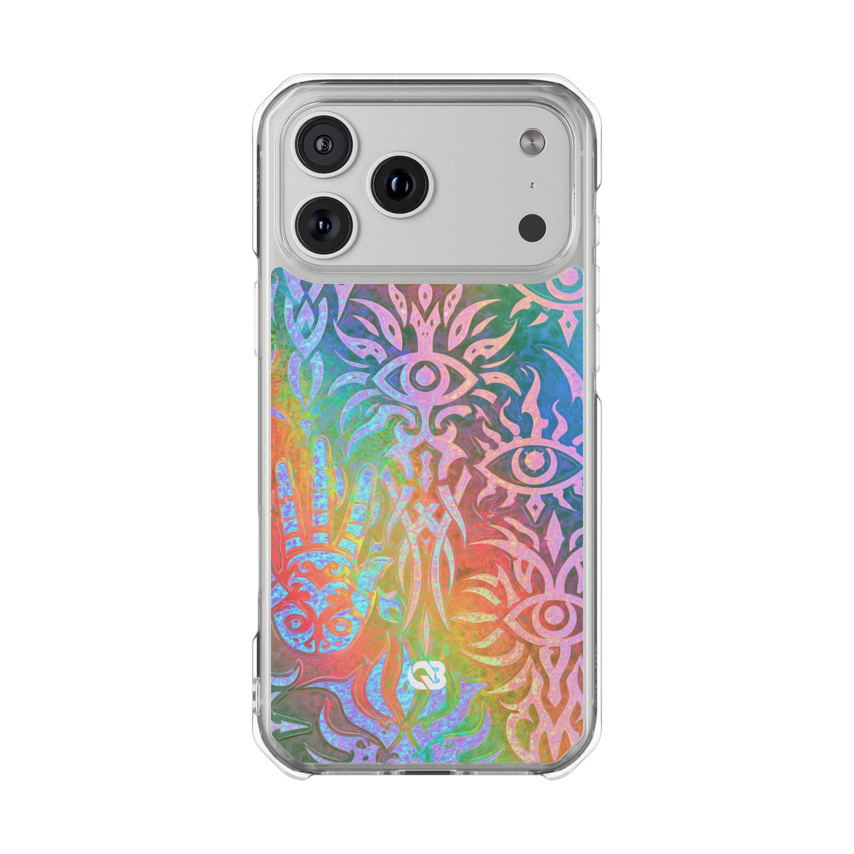 Chromatic Mystic Sigil · Clear Impact Magnetic Phone Case for iPhone · Blue