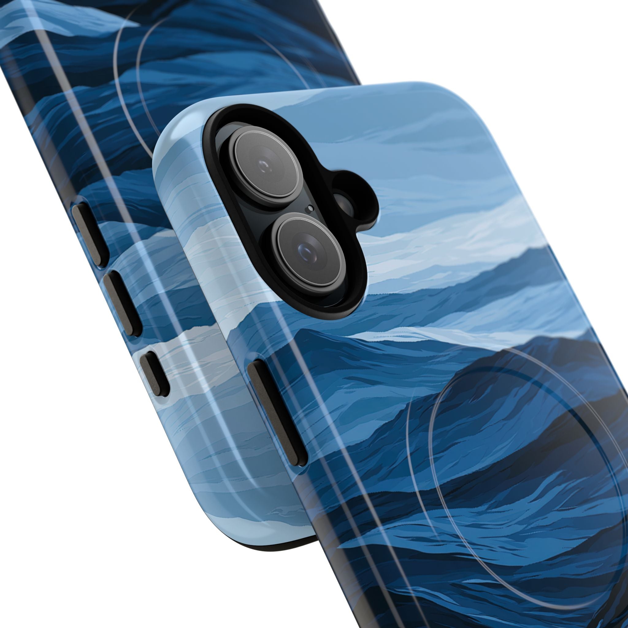 Blue Tough 2.0 Magsafe Phone Case for iPhone - Cobalt Ridge Tides