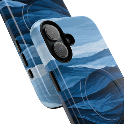 Blue Tough 2.0 Magsafe Phone Case for iPhone - Cobalt Ridge Tides