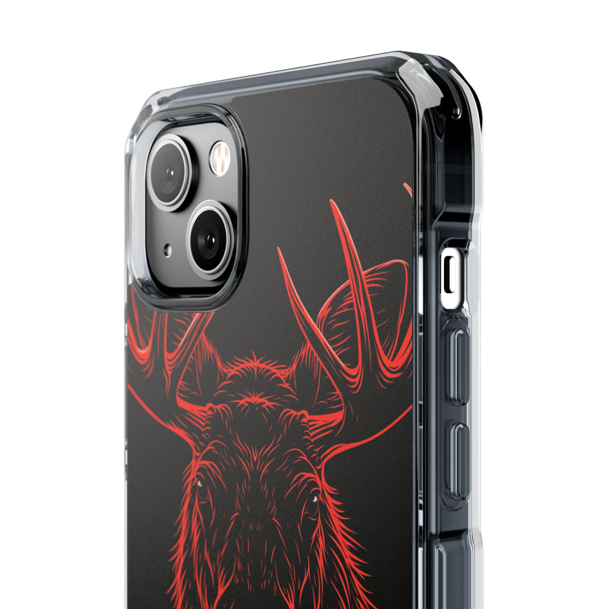 Crimson Horizon Moose · Impact Magnetic Phone Case for iPhone ·  Black