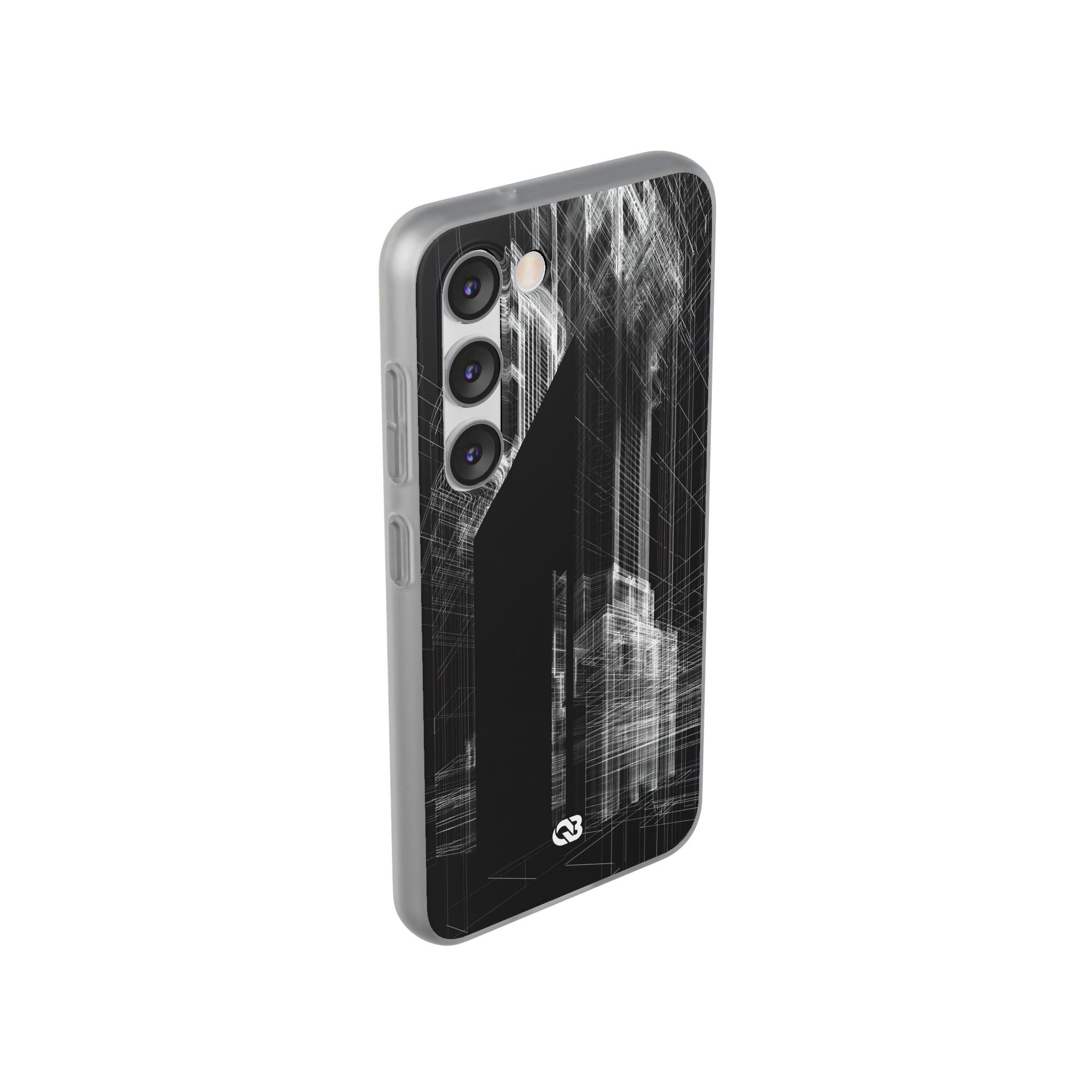 Black Lite Phone Case for Samsung - Ghost Urban Wireframe