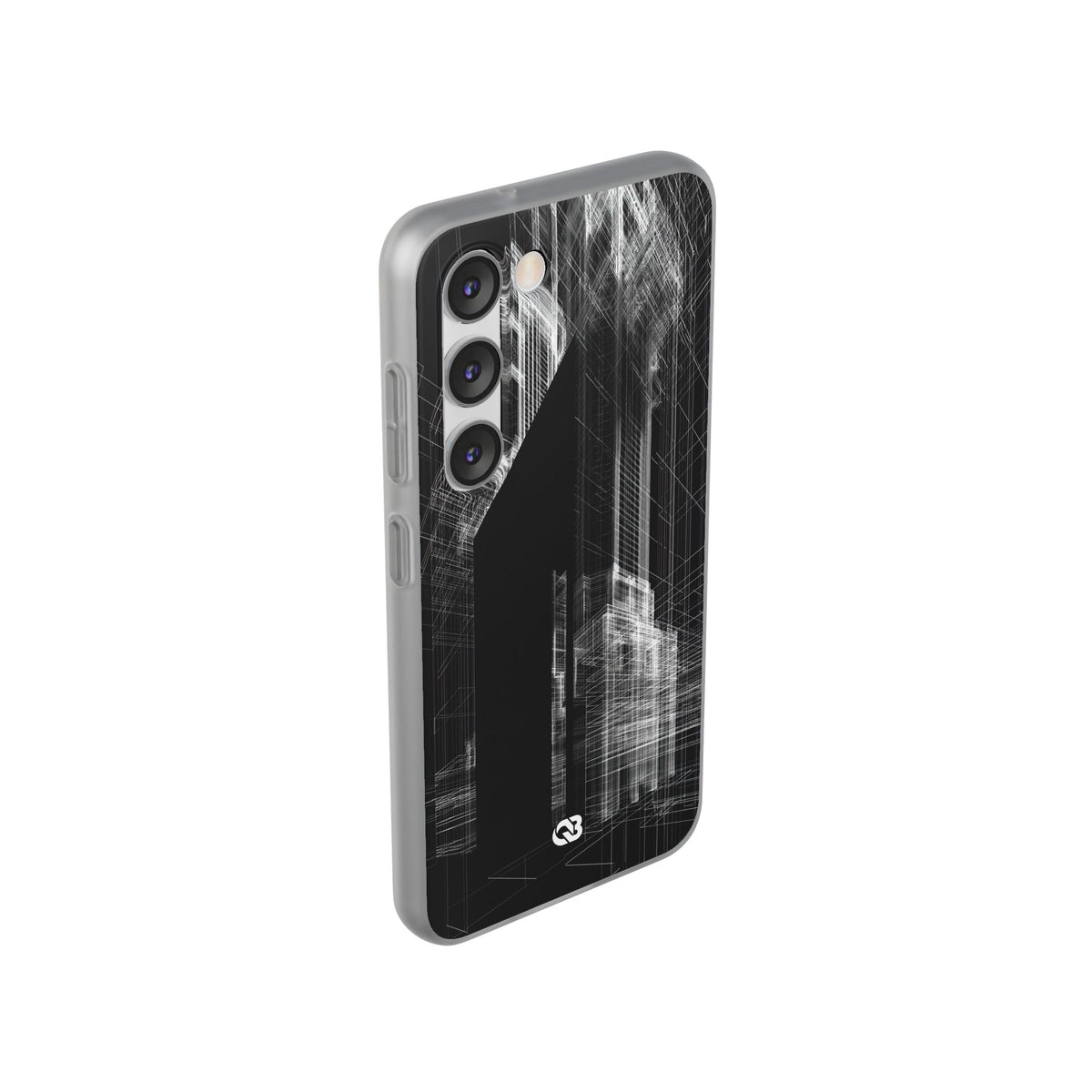 Metropolis Wireframe · Lite Phone Case for Samsung · Black
