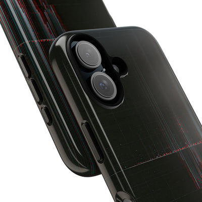 Black Tough Phone Case for iPhone - Corrupted Data Stream
