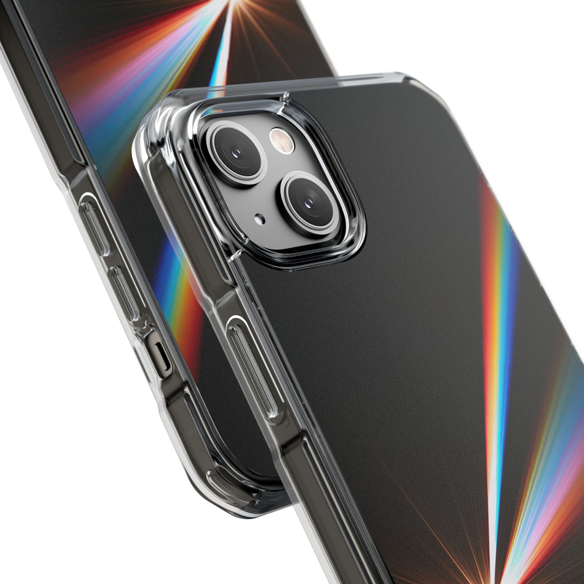 Spectral Refraction · Clear Impact Magnetic Phone Case for iPhone · Black