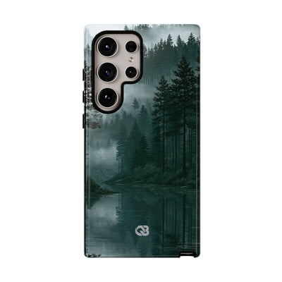 Green Tough Phone Case for Samsung - Misty Evergreen Mirror