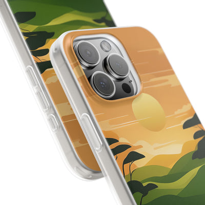 Verdant Horizon Sun · Soft Phone Case for iPhone