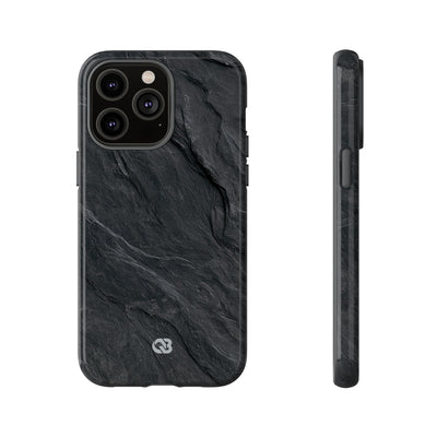 Black Tough Phone Case for iPhone - Midnight Slate Ridge