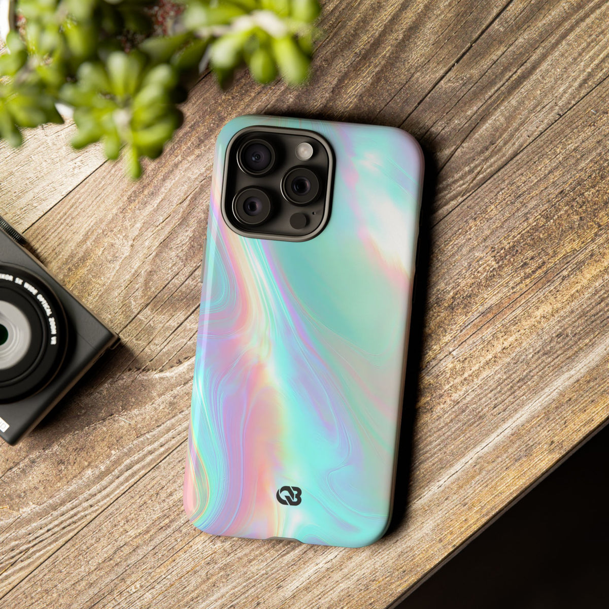 Prismatic Liquid Light · Tough Phone Case for iPhone · Teal