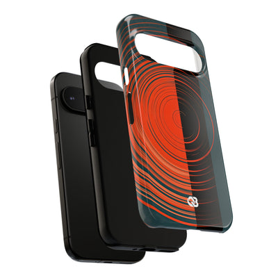 Teal Tough Phone Case for Google Pixel - Burnt Slate Radial