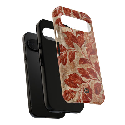 Terracotta Botanical Fresco · Tough Phone Case for Pixel ·  Red