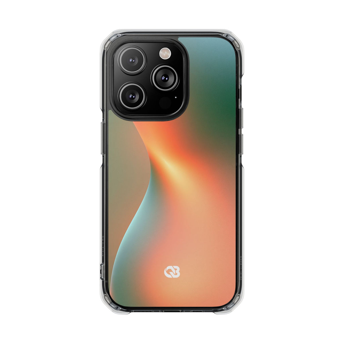 Radiant Contour · Clear Impact Magnetic Phone Case for iPhone · Orange