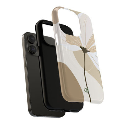 Beige Tough 2.0 Magsafe Phone Case for iPhone - Sage Linen Magnolia