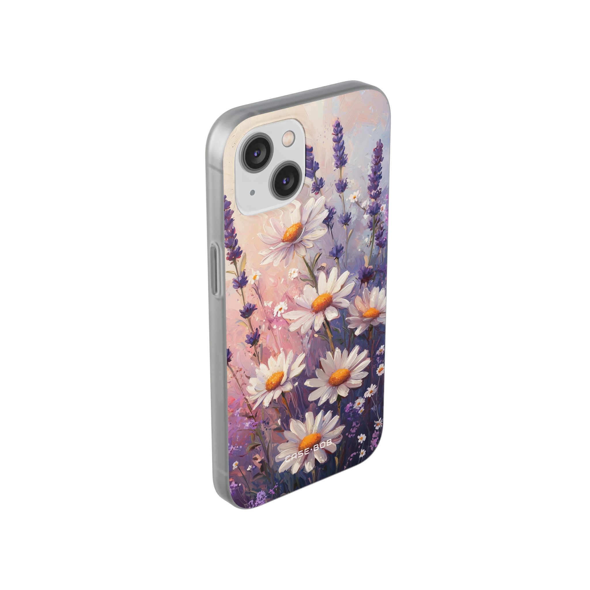 Daisy Lavender Bloom iPhone 14 Cover - Blød
