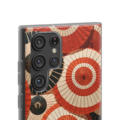 Vermilion Wagasa Motif · Lite Phone Case for Samsung · Red