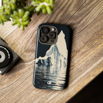 Blue Tough Phone Case for iPhone - Frozen Navy Monolith
