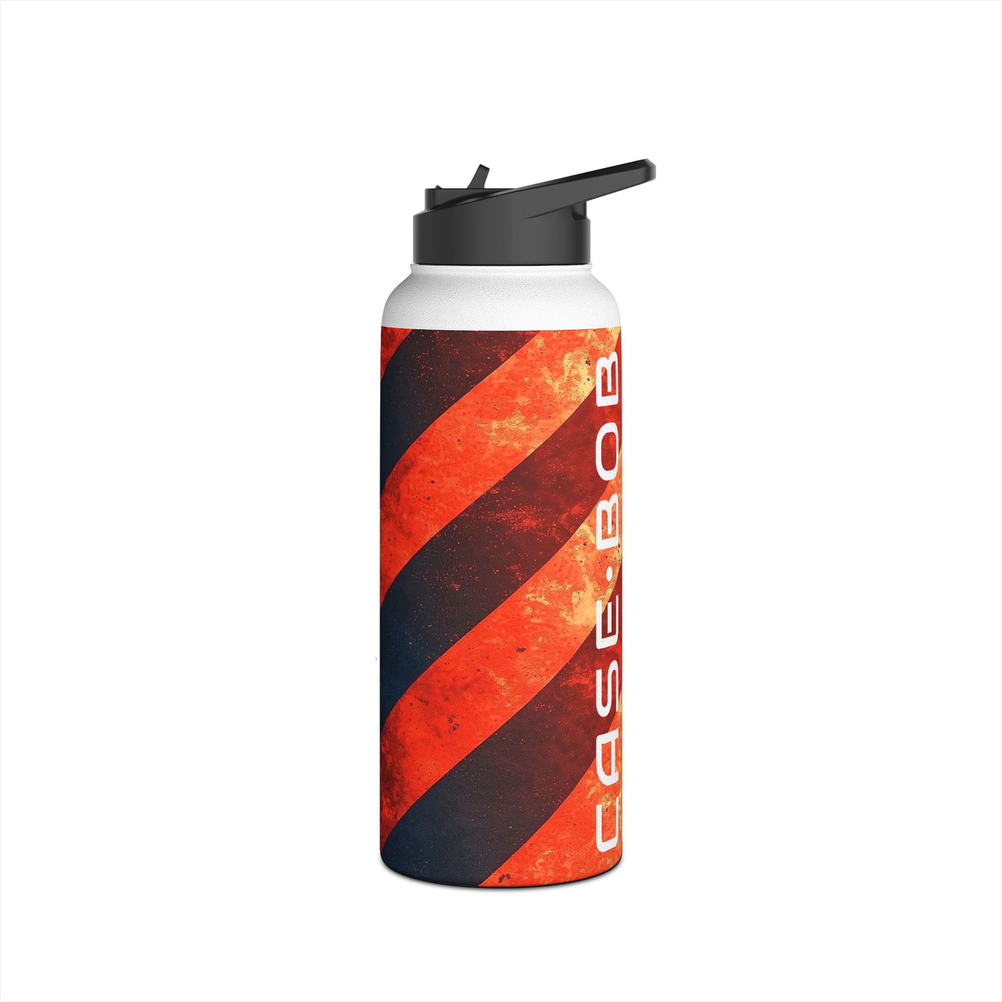 Diagonal Stripes Blaze - Stainless Steel Water Bottle