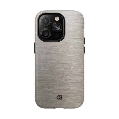 Brushed Silver Alloy · Tough 2.0 Magnetic Phone Case for iPhone · Silver
