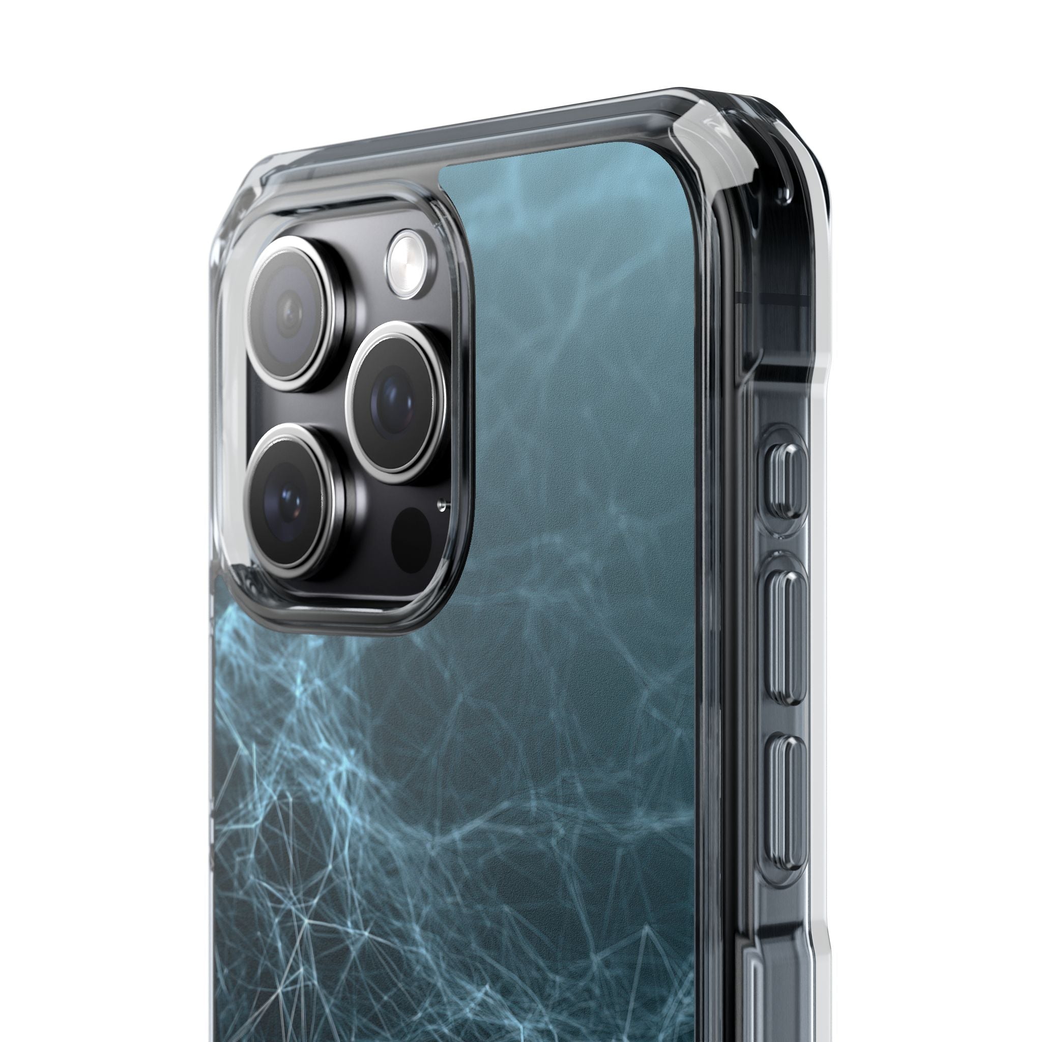 Teal Impact MagSafe Phone Case for iPhone - Arctic Neural Mesh