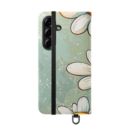 Smiling Daisies Burst - Samsung S25 Case - Wallet