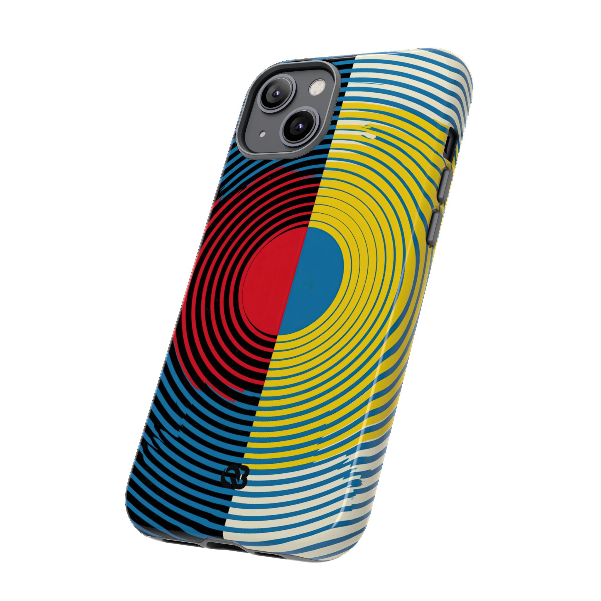 Blue Tough Phone Case for iPhone - Primary Circuit Orbit