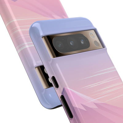 Purple Tough Phone Case for Google Pixel - Lavender Alpine Dawn