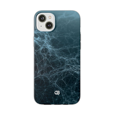 Teal Lite Phone Case for iPhone - Arctic Neural Mesh