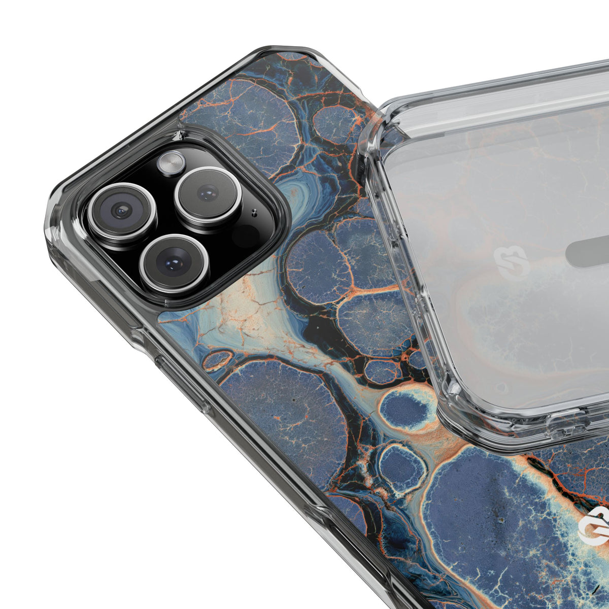 Astral Orb Resonance · Clear Impact Magnetic Phone Case for iPhone · Blue