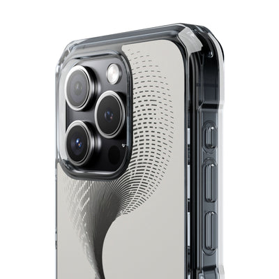 White Impact MagSafe Phone Case for iPhone - Linear Torsion Grid