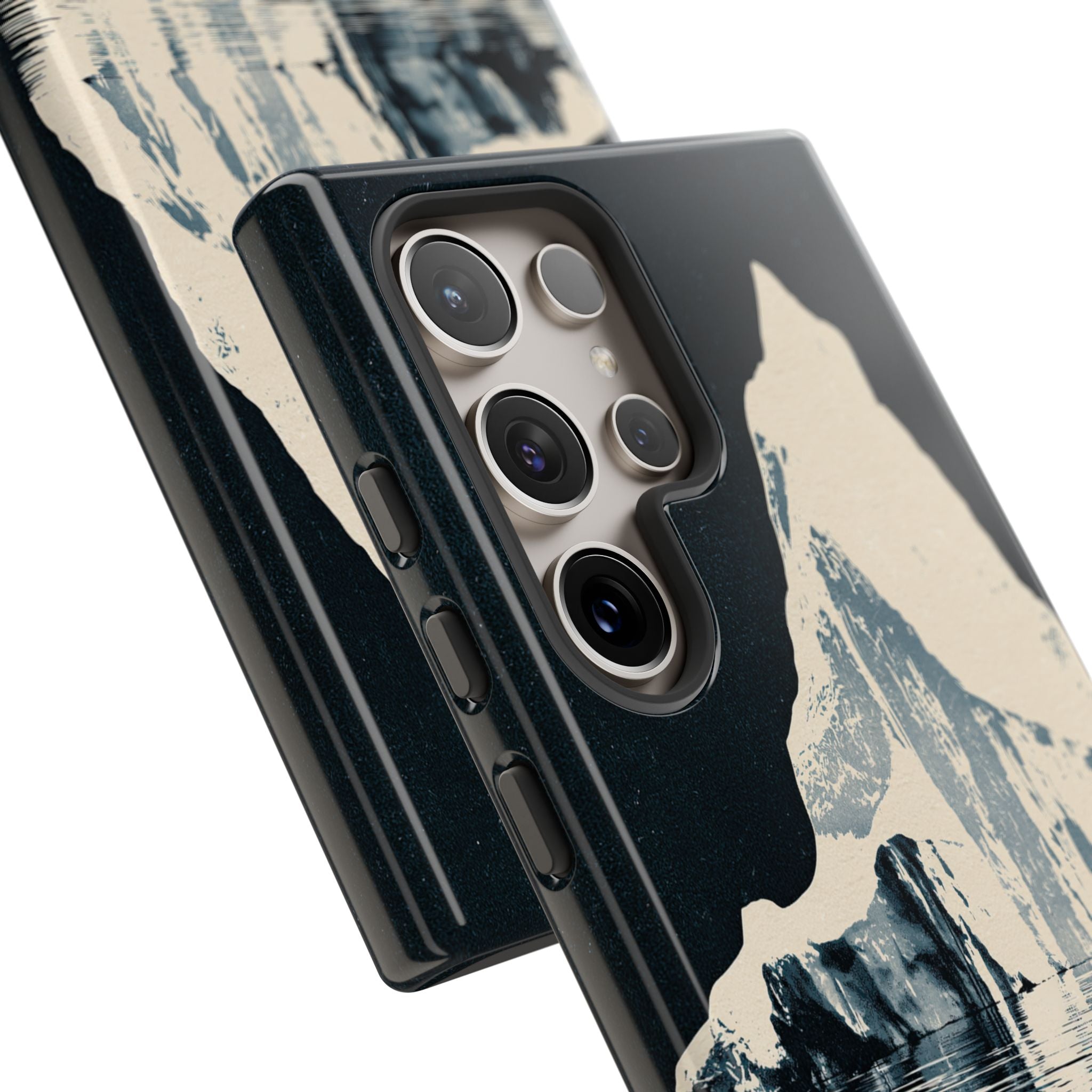 Blue Tough Phone Case for Samsung - Frozen Navy Monolith