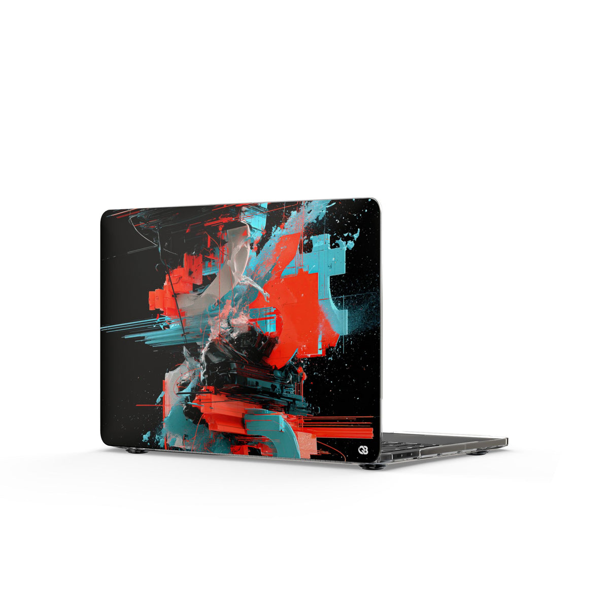 Fragmented Cyber Core · Clear Hard Case for MacBook · Black