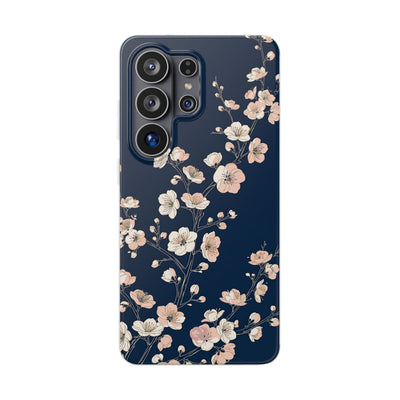 Blue Lite Phone Case for Samsung - Midnight Peach Sakura