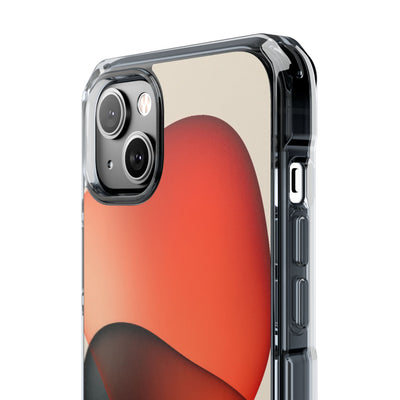Translucent Crimson Form · Clear Impact Magnetic Phone Case for iPhone · Red