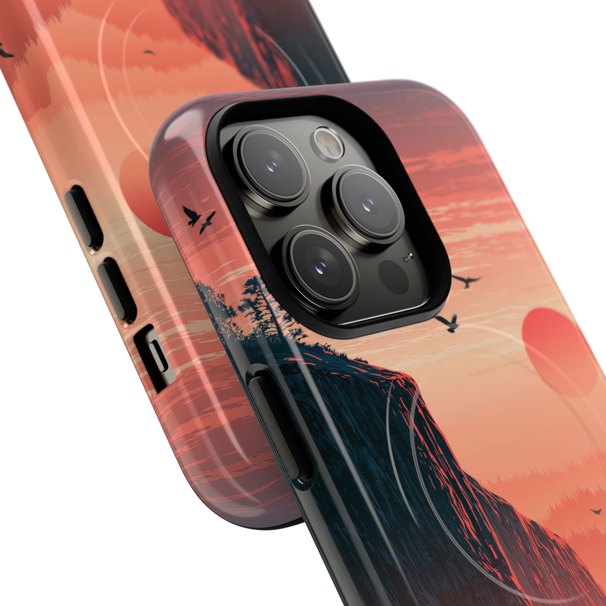 Orange Tough 2.0 Magsafe Phone Case for iPhone - Crimson Ridge Flight
