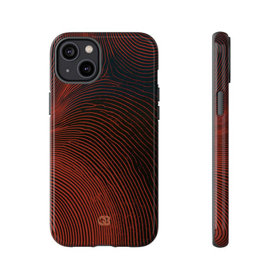 Red Tough Phone Case for iPhone - Terracotta Nerve Map