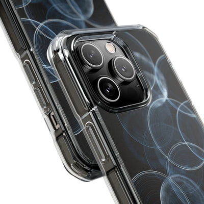 Blue Impact MagSafe Phone Case for iPhone - Cyan Pulse Ripple