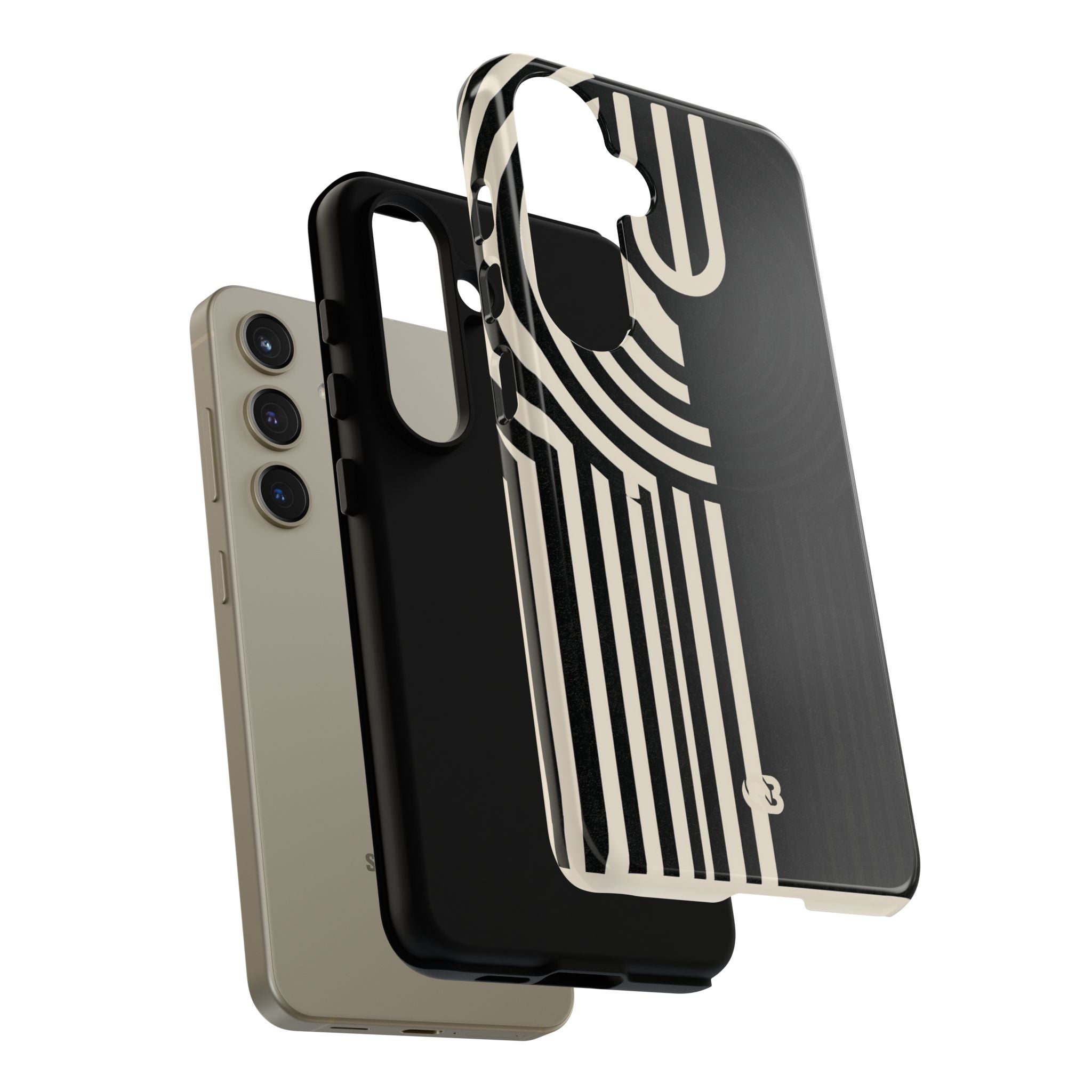 Beige Tough Phone Case for Samsung - Monolith Ivory Signal