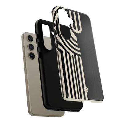Beige Tough Phone Case for Samsung - Monolith Ivory Signal