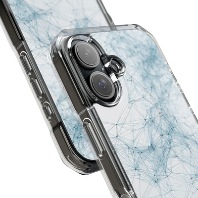 Blue Impact MagSafe Phone Case for iPhone - Glacial Neural Web