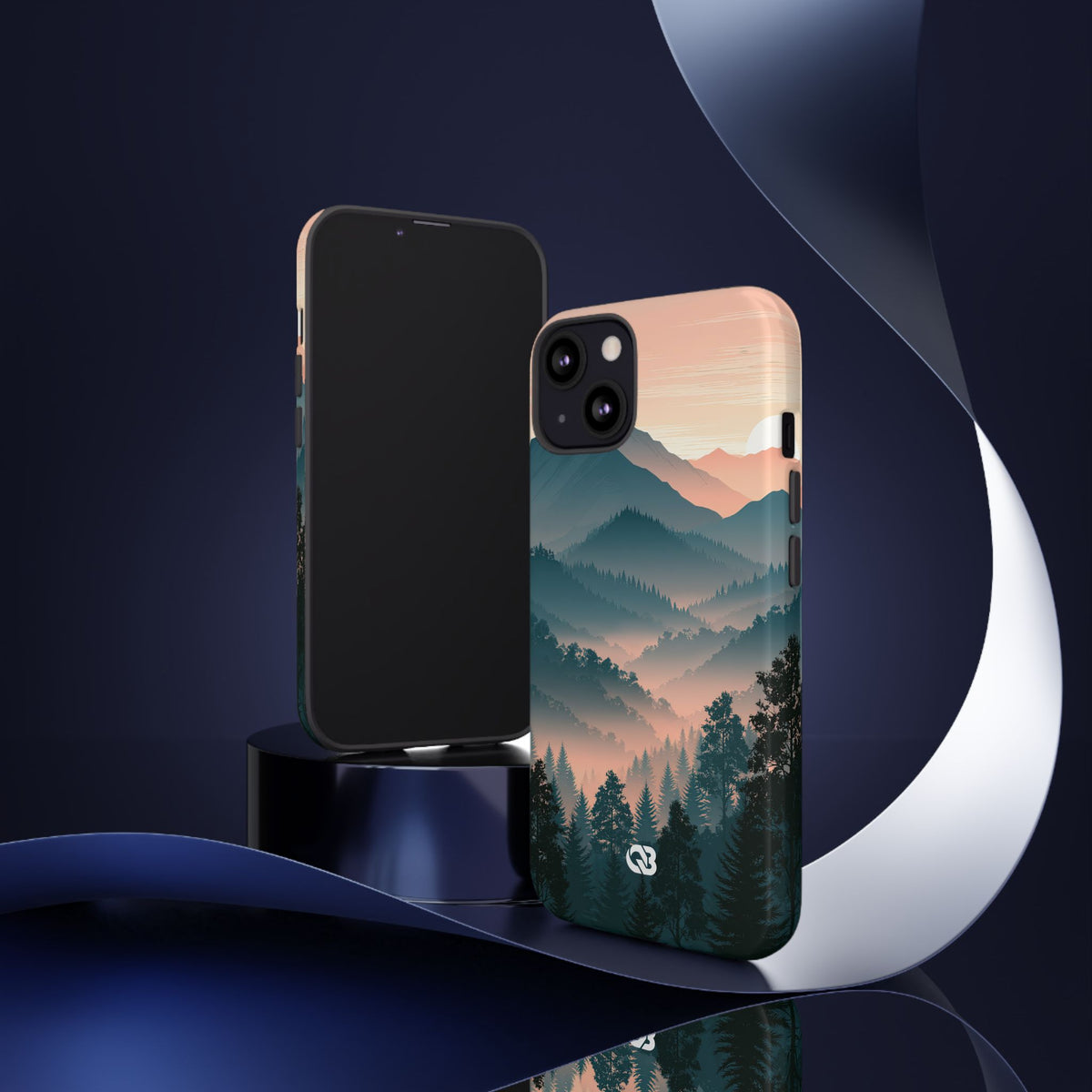 Misty Pine Summit · Tough Phone Case for iPhone · Green