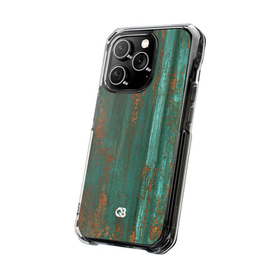 Oxidized Verdigris · Clear Impact Magnetic Phone Case for iPhone ·  Teal