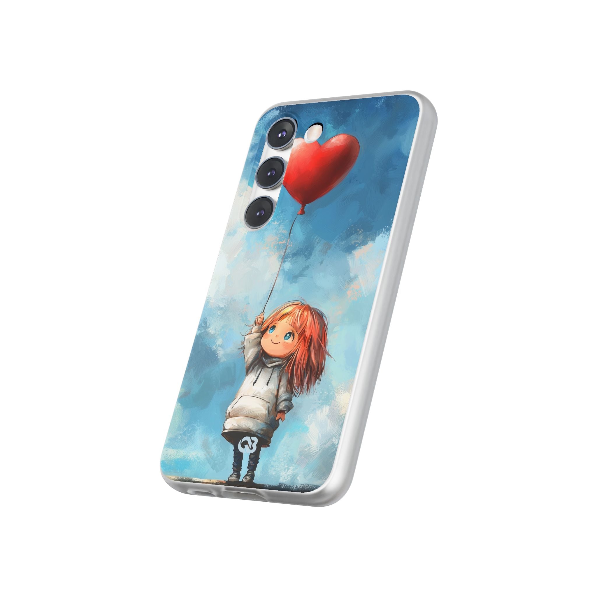Crimson Heart Sky · Soft Phone Case for Samsung